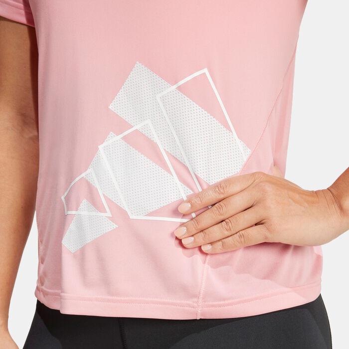 adidas Women's AEROREADY Designed for Training Graphic T-Shirt Pink image number 3