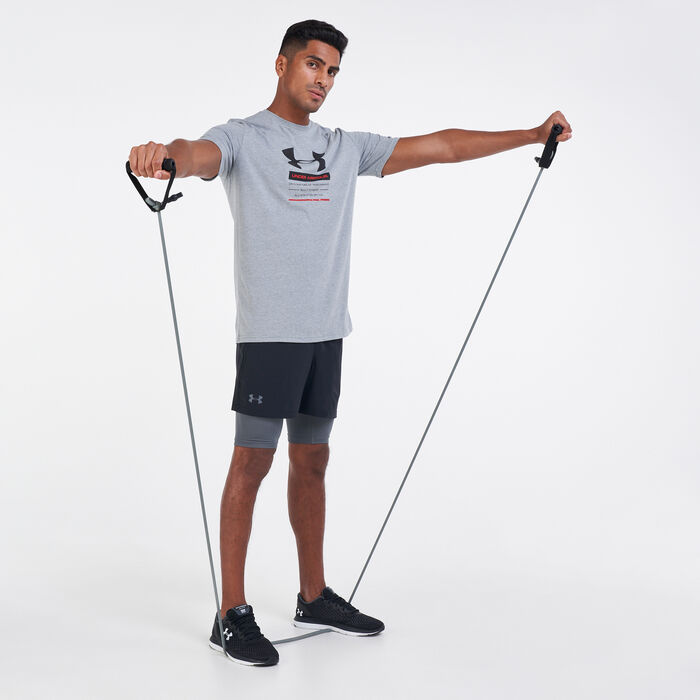Under Armour Men's Qualifier 2-in-1 Shorts Black Under Armour Men's Qualifier 2-in-1 Shorts Black image number 2
