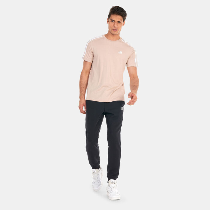 adidas Men's Essentials 3-Stripes T-Shirt Beige adidas Men's Essentials 3-Stripes T-Shirt Beige image number 2