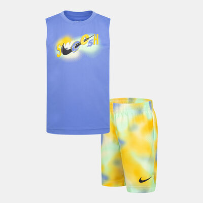 Nike Kids' Hazy Rays Tank Top and Shorts Set Beige