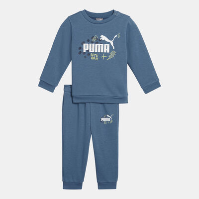 PUMA Kids' Essential+ Sweatshirt and Joggers Set Blue