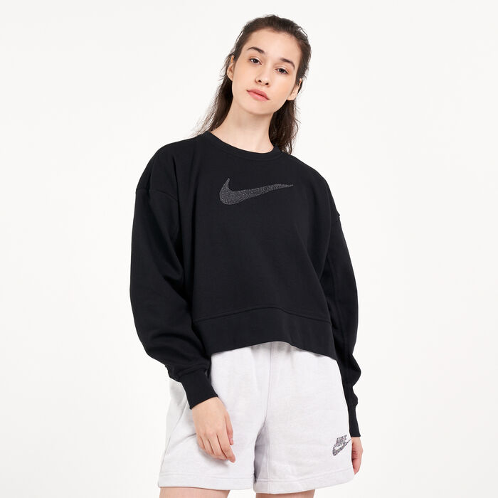 Nike Women's Dri-FIT Get Fit Crew Sweatshirt Black Nike Women's Dri-FIT Get Fit Crew Sweatshirt Black image number 0