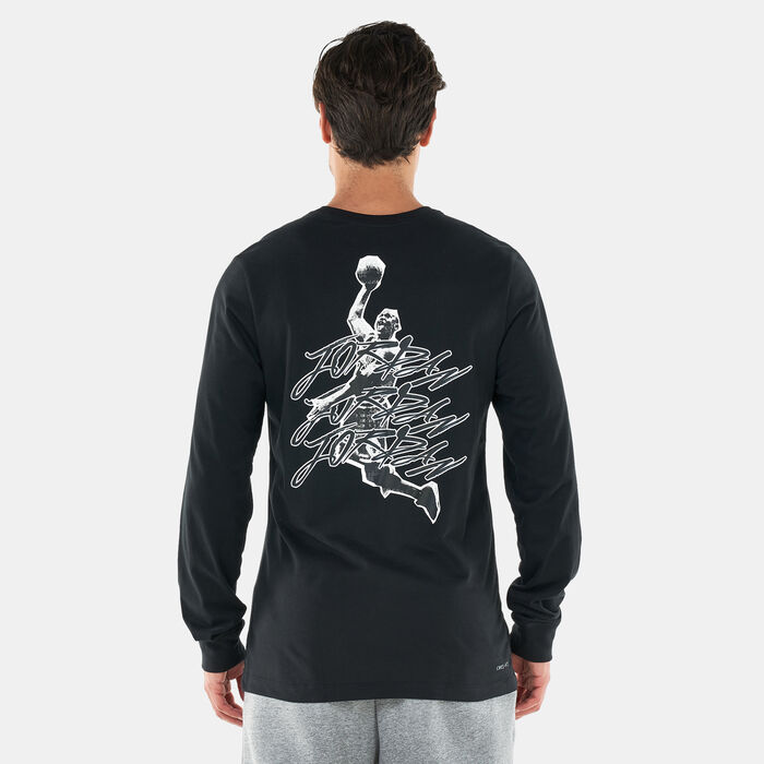 Jordan Men's Air Dri-FIT Graphic T-Shirt Black Jordan Men's Air Dri-FIT Graphic T-Shirt Black image number 1
