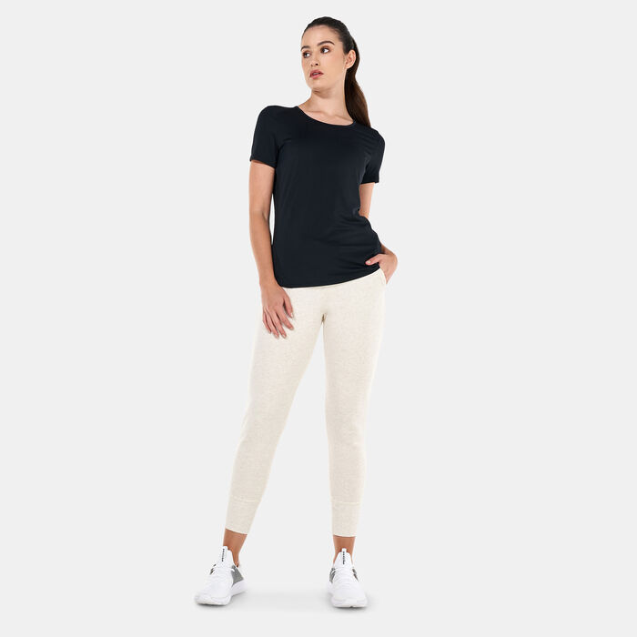 Under Armour Women's UA Rival Fleece Sweatpants Beige Under Armour Women's UA Rival Fleece Sweatpants Beige image number 2