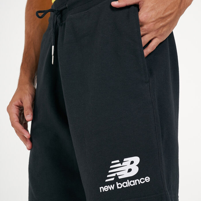 New Balance Men's Essentials Stacked Logo Shorts Black New Balance Men's Essentials Stacked Logo Shorts Black image number 3