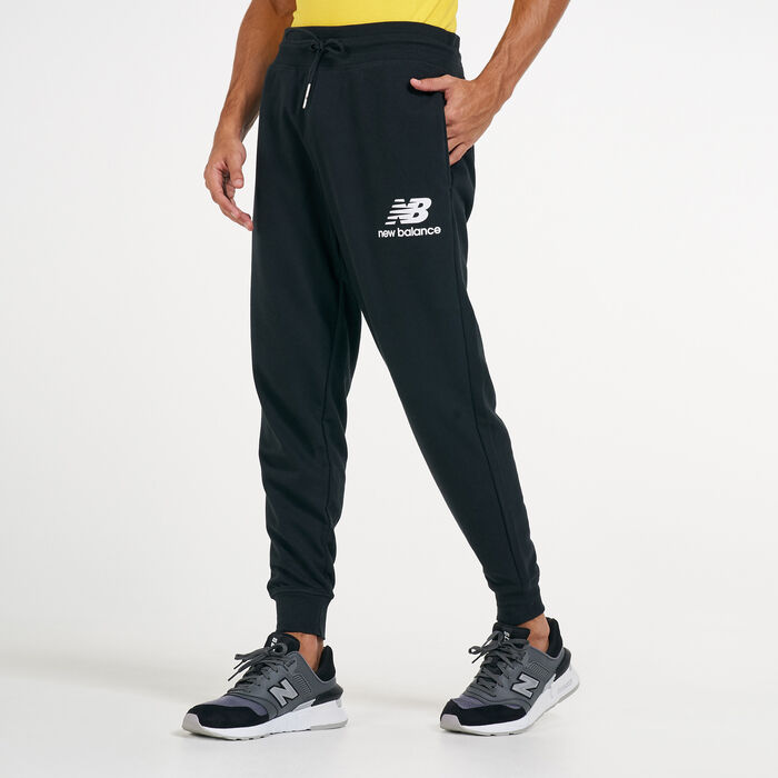 New Balance Men's Essentials Stacked Logo Sweatpants Black image number 0