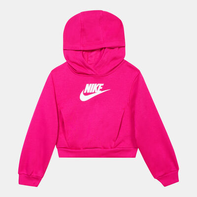 Nike Kids' Sportswear Club Fleece Crop Hoodie Pink