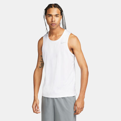 Nike Men's Miler Dri-FIT Running Tank Top White