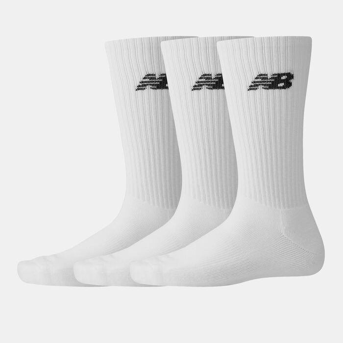 New Balance Logo Everyday Crew Socks (3 Pairs) White image number 0