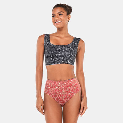 Nike Swim Women's Swim Adventure Reversible Crop Top Black Nike Swim Women's Swim Adventure Reversible Crop Top Black