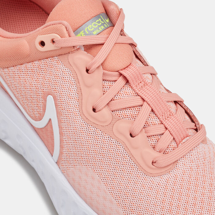 Nike Women's React Miler 3 Road Running Shoe Orange image number 5