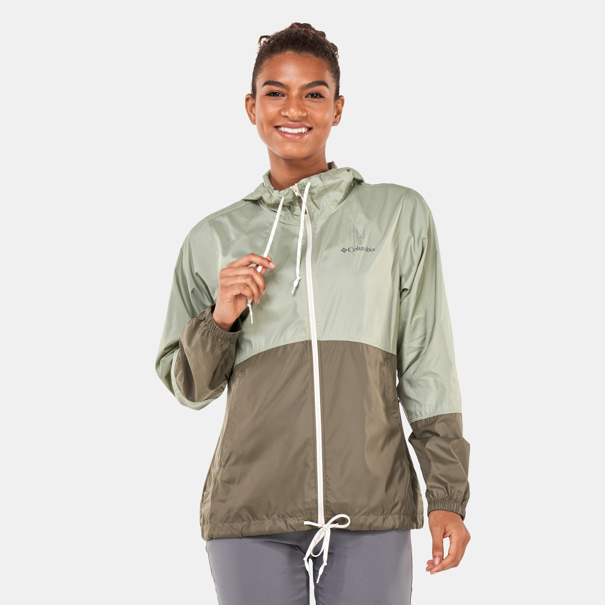 Women s Flash Forward Windbreaker Jacket Green Columbia in Qatar SSS