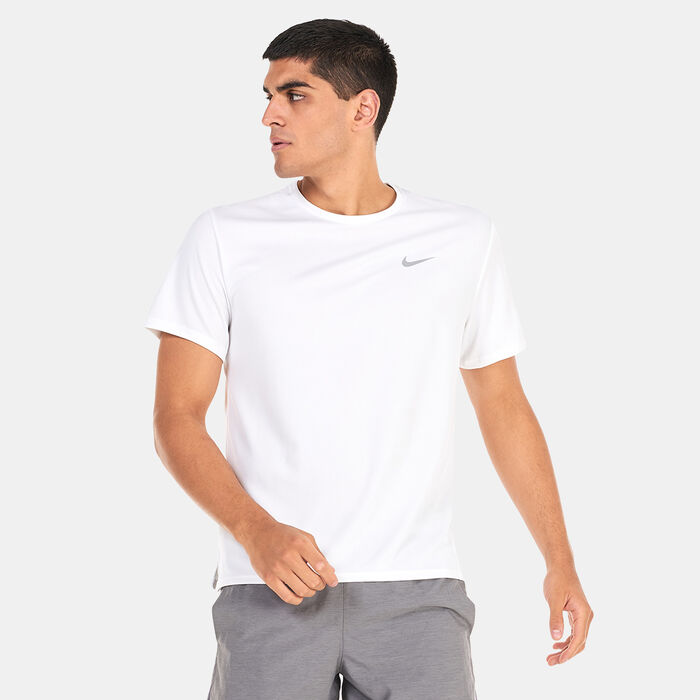 Nike Men's Miler Dri-FIT UV Running T-Shirt White image number 0