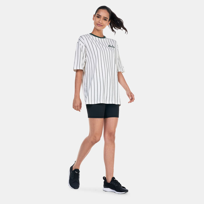 New Era New Era Heritage Pinstripe T-Shirt White New Era New Era Heritage Pinstripe T-Shirt White image number 3