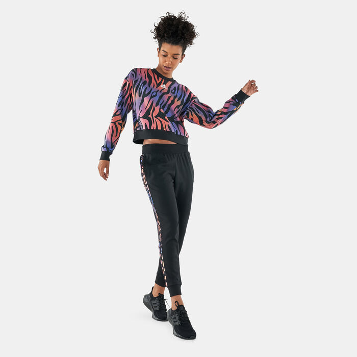 adidas Women's Tiger-Print Sweatshirt Multi image number 2