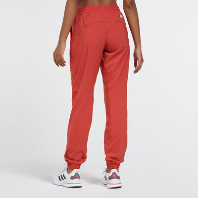adidas Women's Woven Badge of Sport Sweatpants Red