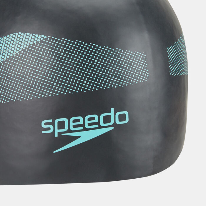 Speedo Reversible Moulded Silicone Swimming Cap Black Speedo Reversible Moulded Silicone Swimming Cap Black image number 3
