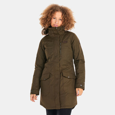 Columbia Women’s Suttle Mountain Long Insulated Jacket Green Columbia Women’s Suttle Mountain Long Insulated Jacket Green