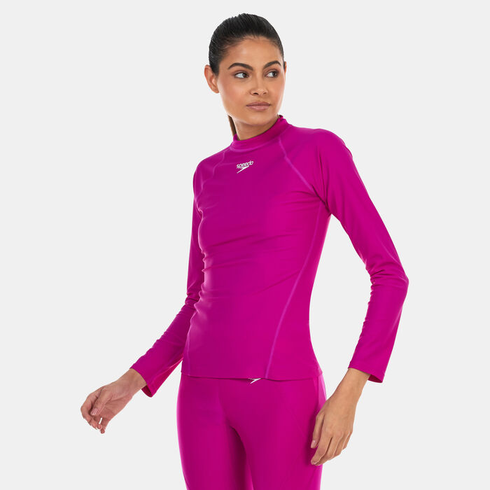 Speedo Women's Long Sleeve Rashguard Purple Speedo Women's Long Sleeve Rashguard Purple image number 0