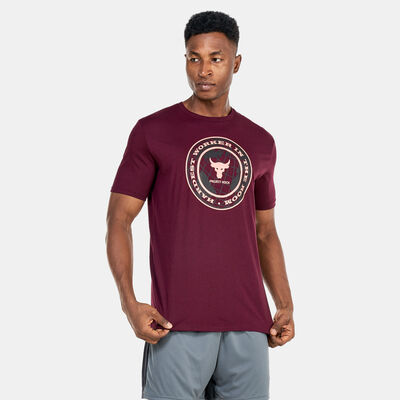 Under Armour Men's Project Rock Globe T-Shirt Red