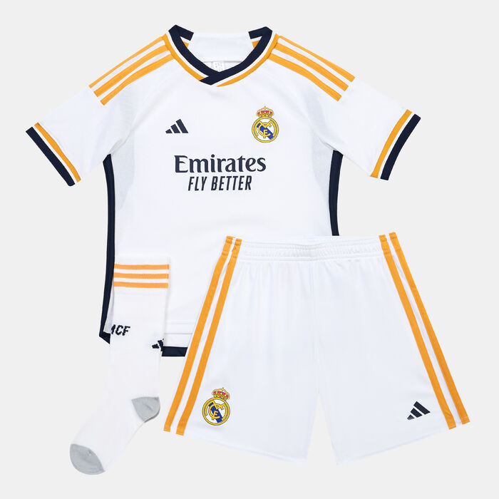 adidas Kids' Real Madrid Home Mini Kit - 2023/24 White image number 0