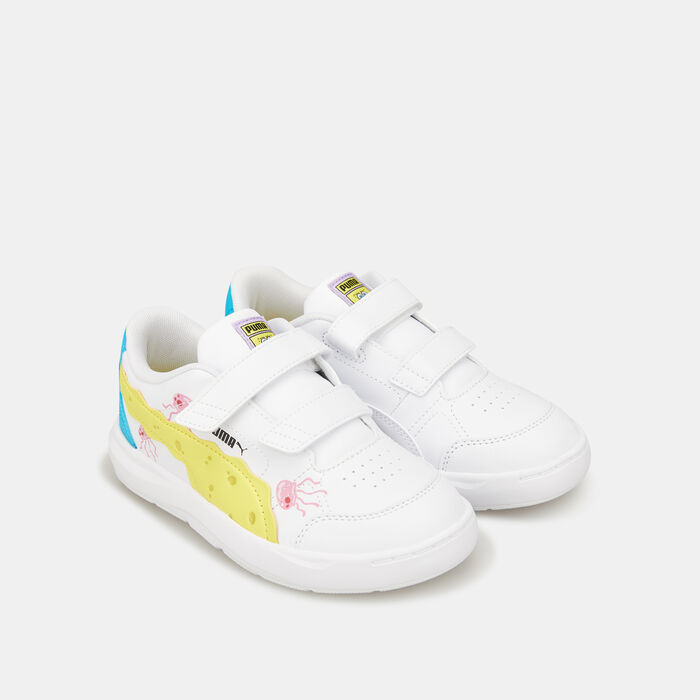 PUMA Kids' x SPONGEBOB Evolve Court Shoe (Younger Kids) White image number 1