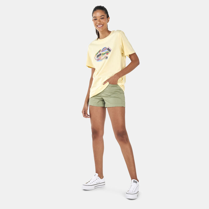 Converse Men's Sticker Collage T-Shirt yellow Converse Men's Sticker Collage T-Shirt yellow image number 2