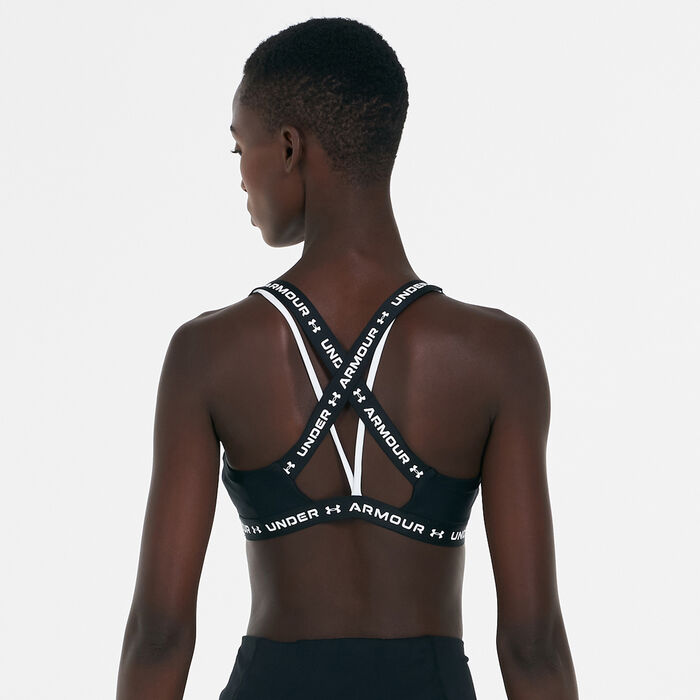Under Armour Women's Crossback Sports Bra Black Under Armour Women's Crossback Sports Bra Black image number 1