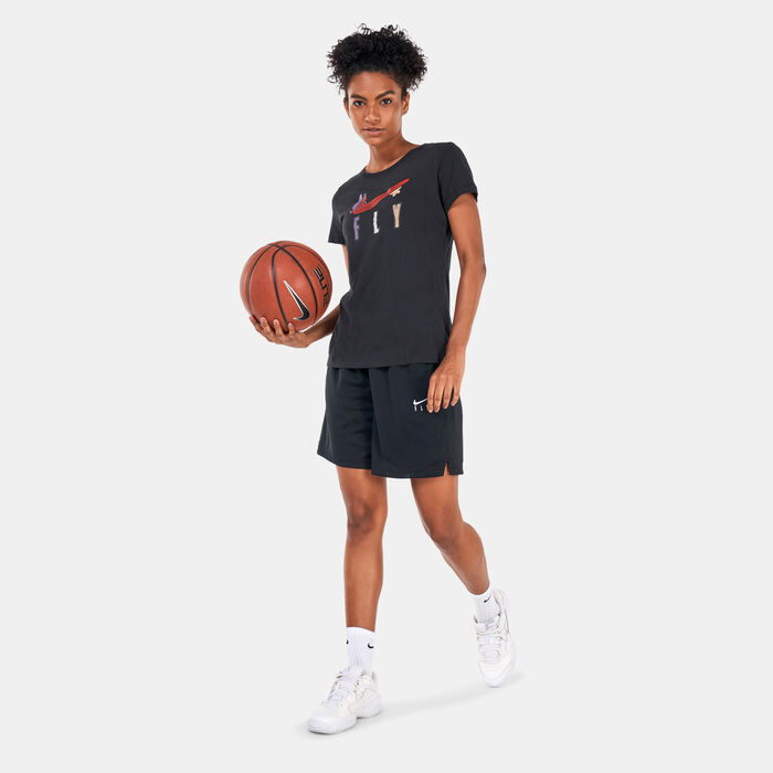 Nike Women's Dri-FIT Swoosh Fly T-Shirt Black image number 2