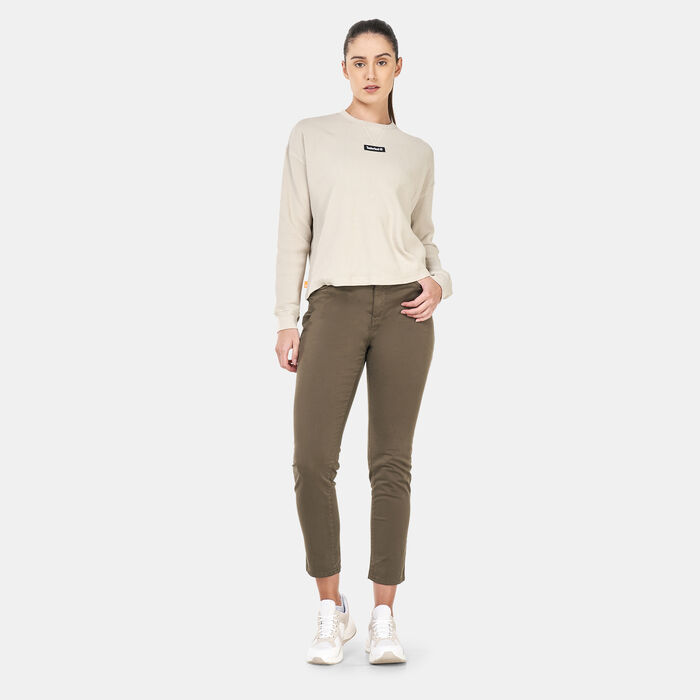 Timberland Women's Waffle-Knit T-Shirt Grey Timberland Women's Waffle-Knit T-Shirt Grey image number 2
