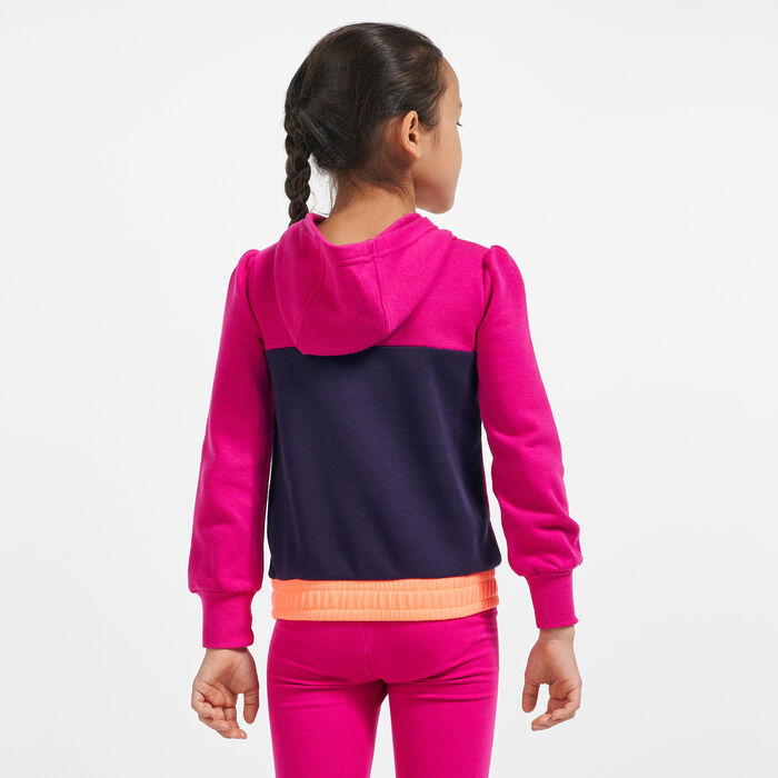 Nike Kids' French Terry Hoodie Pink image number 1