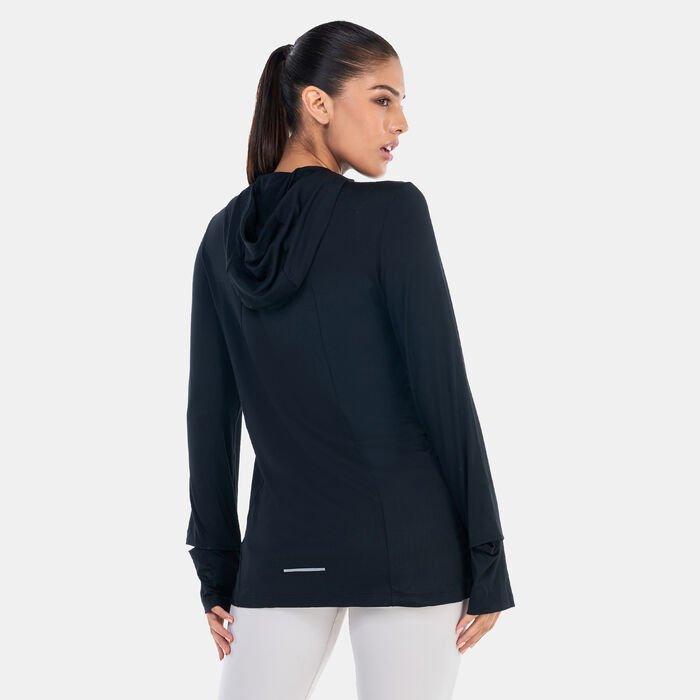 Nike Women's Dri-FIT Swift Element UV Top Black Nike Women's Dri-FIT Swift Element UV Top Black image number 1