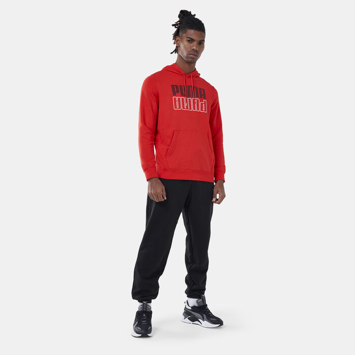 PUMA Men's Power Logo Hoodie Red image number 2