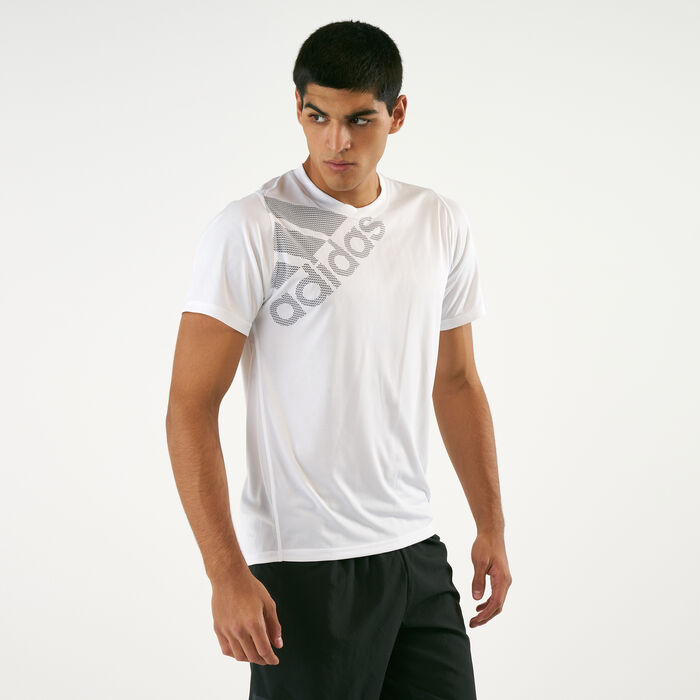 adidas Men's Freelift Badge Of Sport Graphics T-Shirt White adidas Men's Freelift Badge Of Sport Graphics T-Shirt White image number 0