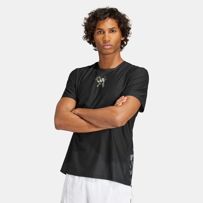 adidas Men's Ultimate UB Graphic Running T-Shirt Black image number 0