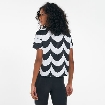 adidas Women's x Marimekko Fast T-Shirt Black adidas Women's x Marimekko Fast T-Shirt Black