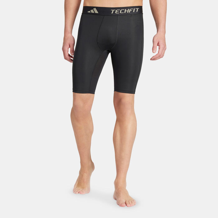adidas Men's Techfit Training Compression Shorts Black image number 0