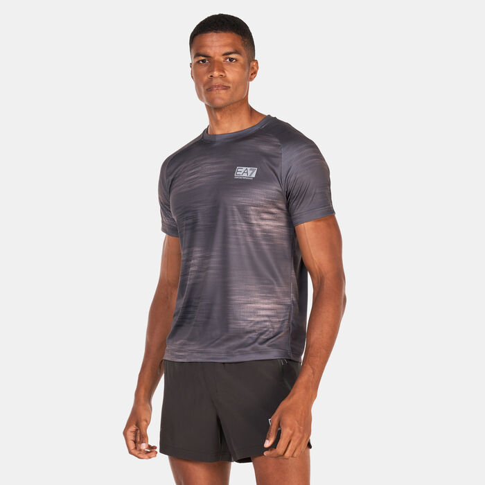 EA7 Emporio Armani Men's Ventus 7 Graphics T-Shirt Grey EA7 Emporio Armani Men's Ventus 7 Graphics T-Shirt Grey image number 0