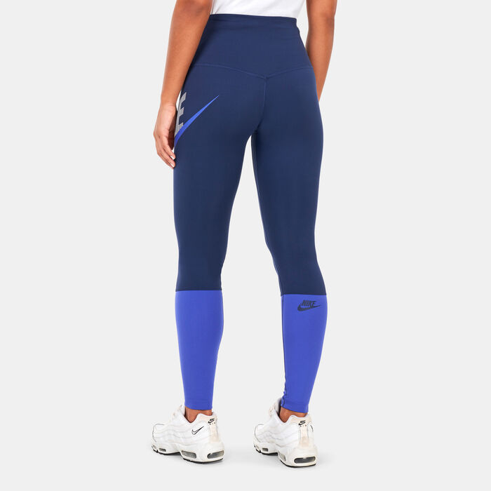 Nike Women's Dri-FIT One High-Waisted Dance Leggings Blue image number 1