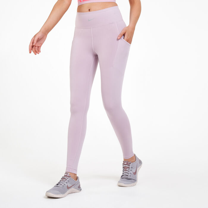 Nike Women's Pro Luxe Mid-Rise Leggings Purple image number 0