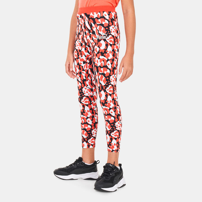 PUMA Kids' Alpha Allover Print Leggings (Older Kids) Pink PUMA Kids' Alpha Allover Print Leggings (Older Kids) Pink image number 0