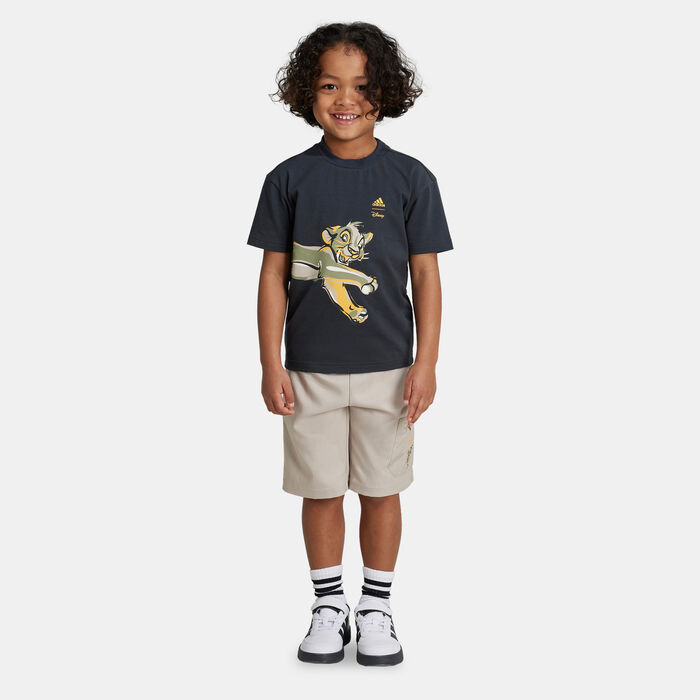 adidas Kids' Disney Lion King T-Shirt and Shorts Set (Younger Kids) Grey adidas Kids' Disney Lion King T-Shirt and Shorts Set (Younger Kids) Grey image number 0