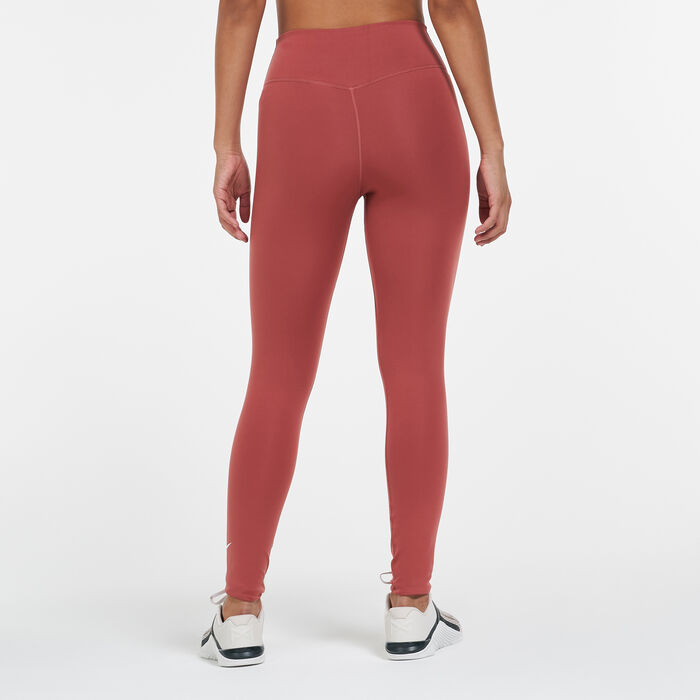 Nike Women's One Dri-FIT Training Leggings Red Nike Women's One Dri-FIT Training Leggings Red image number 1