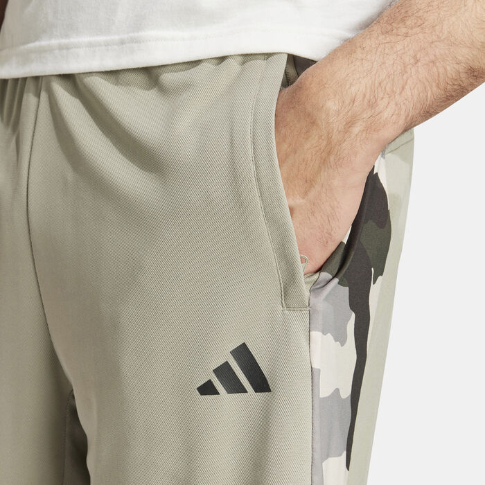 adidas Men's Train Essentials Camo Training Shorts Green adidas Men's Train Essentials Camo Training Shorts Green image number 4