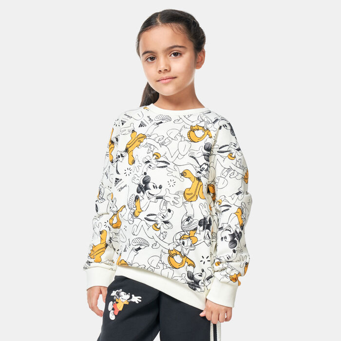 adidas Kids' Disney Mickey Mouse Sweatshirt White adidas Kids' Disney Mickey Mouse Sweatshirt White image number 0