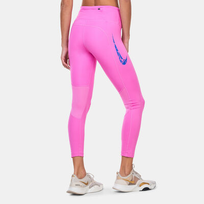 Nike Women's Fast Mid-Rise Running Leggings Pink