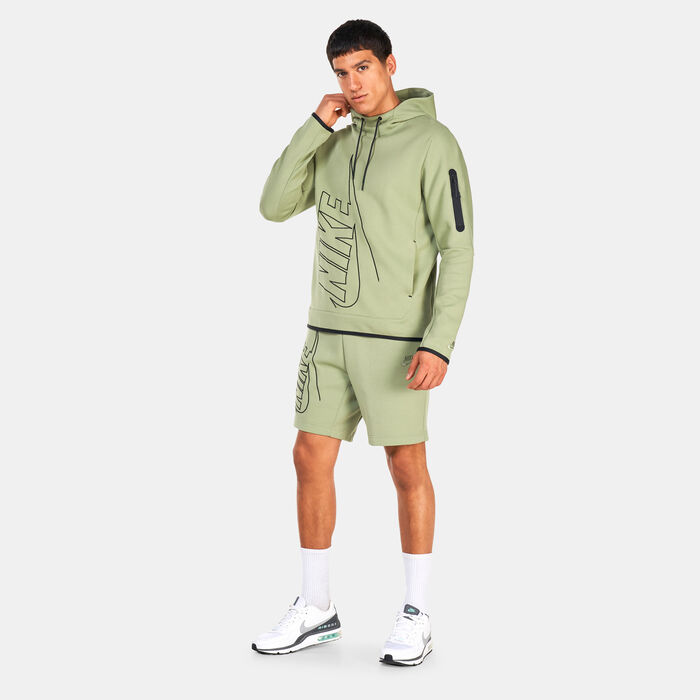 Nike Men's Tech Fleece Pullover Hoodie Green image number 2