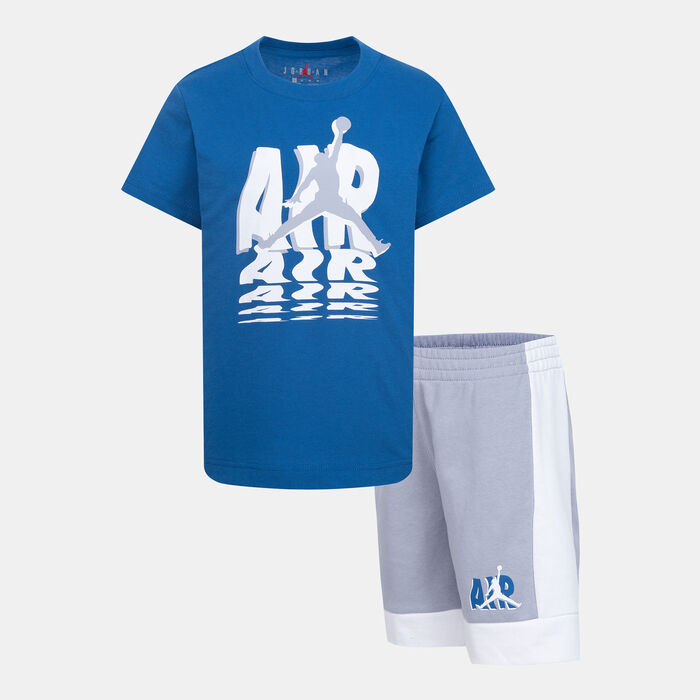 Nike Kids' Air Galaxy T-Shirt and Shorts Set Grey image number 0