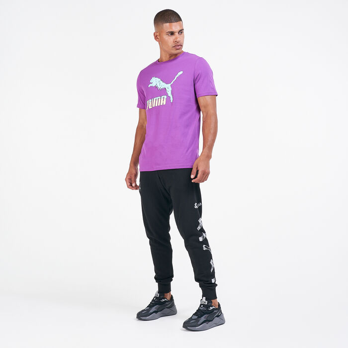 PUMA Men's Graphic Logo Play Byzantium T-Shirt Purple PUMA Men's Graphic Logo Play Byzantium T-Shirt Purple image number 2
