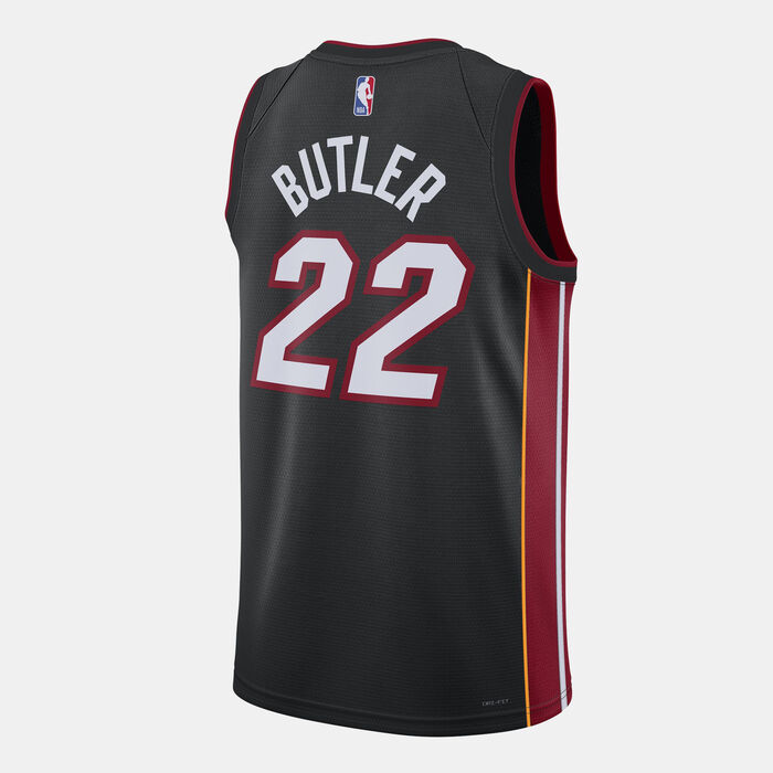 Nike Men's 22/23 NBA Miami Heat Jimmy Butler Icon Edition Swingman Basketball Jersey Black image number 1